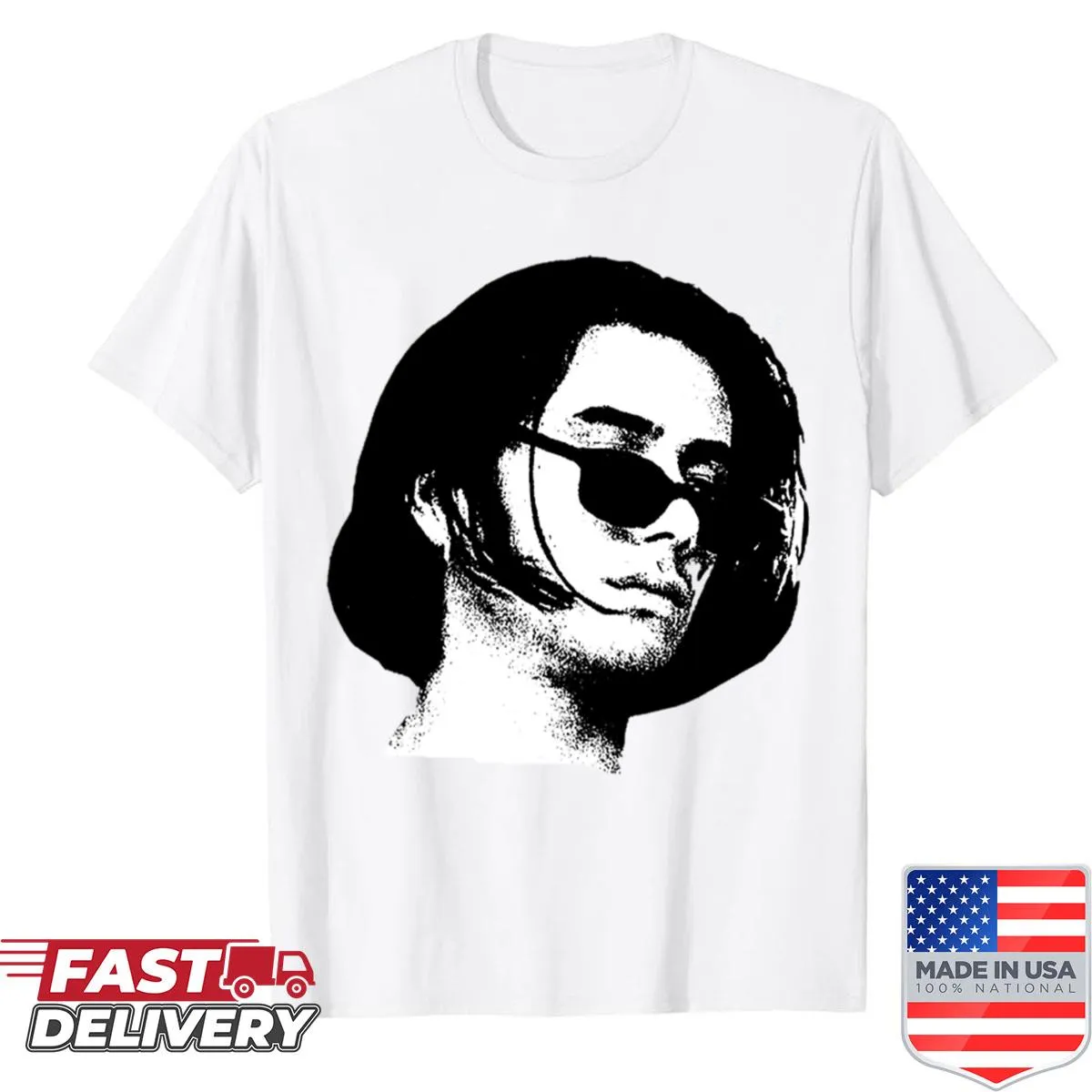 Abstract design inspired by filmmaker Gregg Araki on a shirt