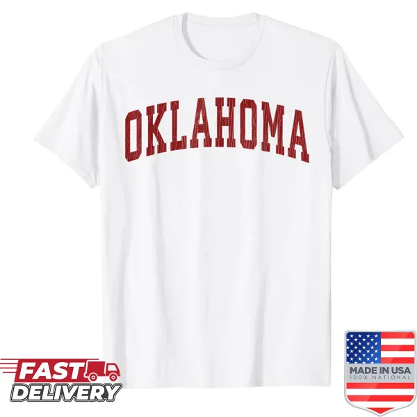 Vintage athletic design shirt featuring Oklahoma sports theme