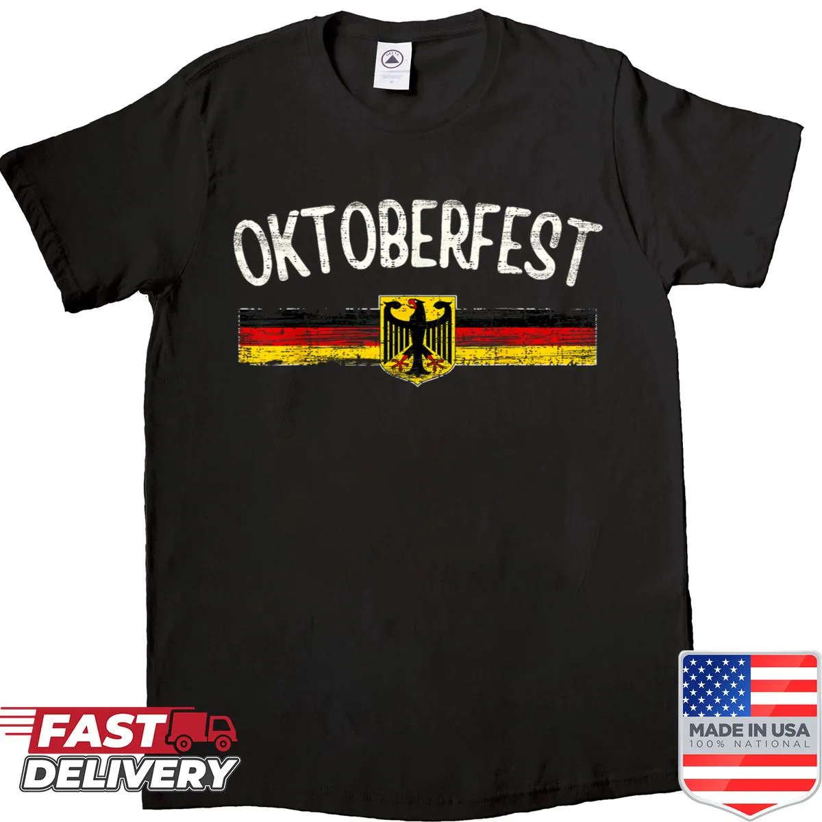 Vintage German flag design for Oktoberfest celebrations