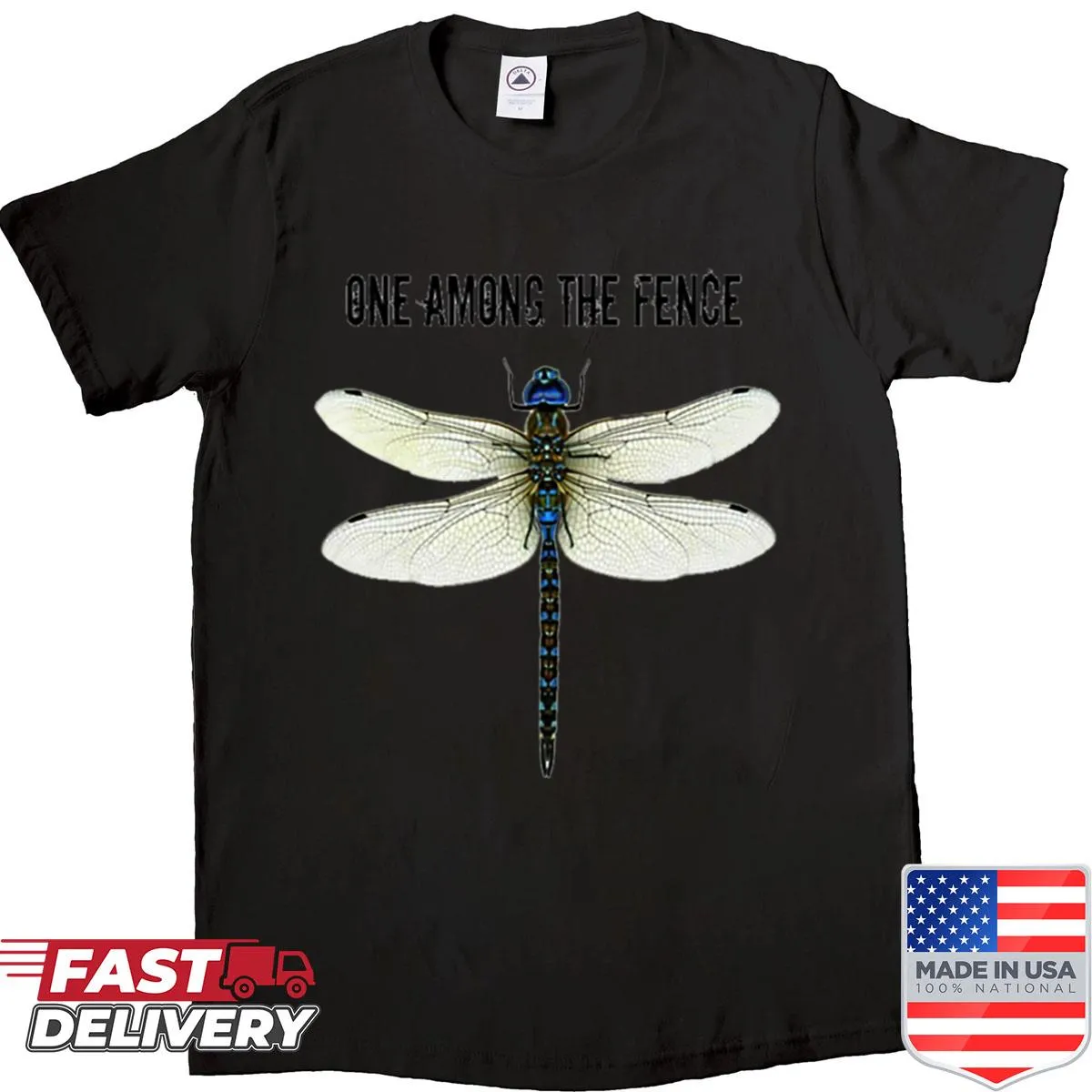 Playful shirt featuring 'One Among The Fence' text