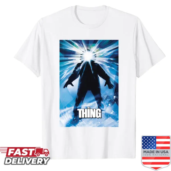 Graphic design inspired by the classic horror film The Thing