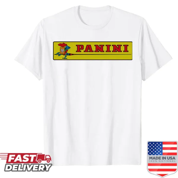 Panini sandwich logo printed on casual t-shirt