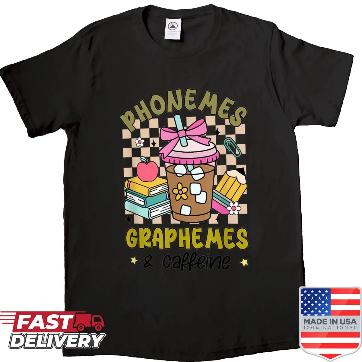 Funny teacher shirt with phoneme and grapheme text