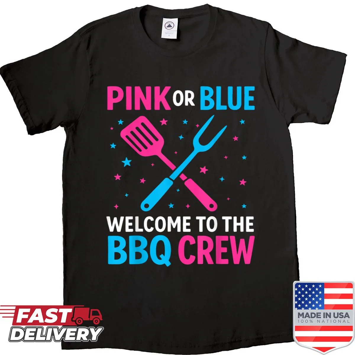 Sentimental shirt for dads-to-be with a gender reveal theme