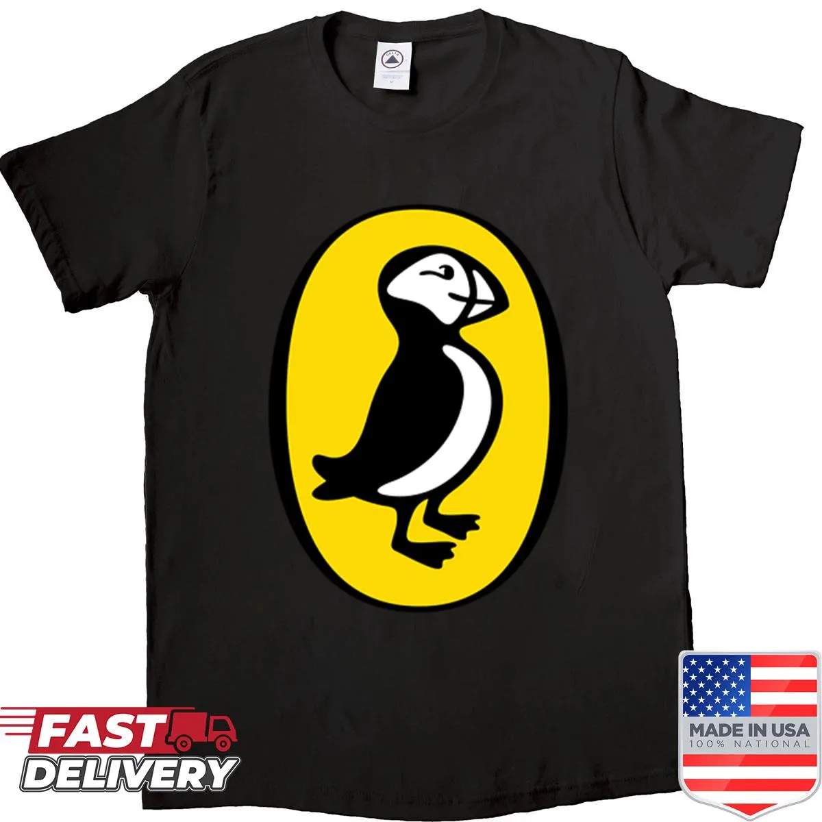 Puffin Books logo t-shirt for book lovers