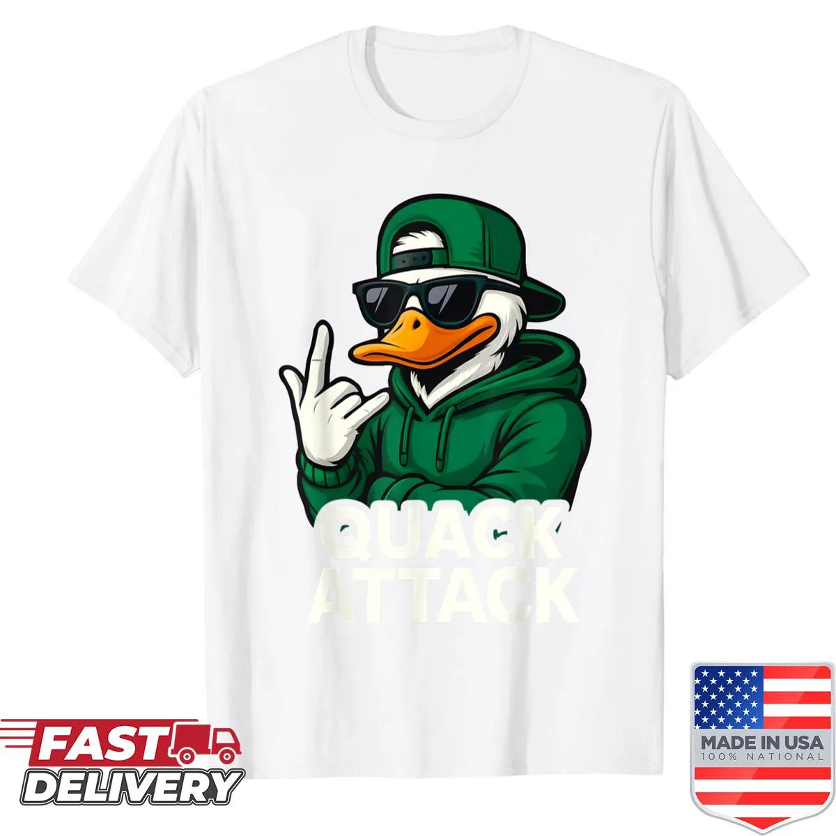 Retro duck graphic T-shirt celebrating Oregon
