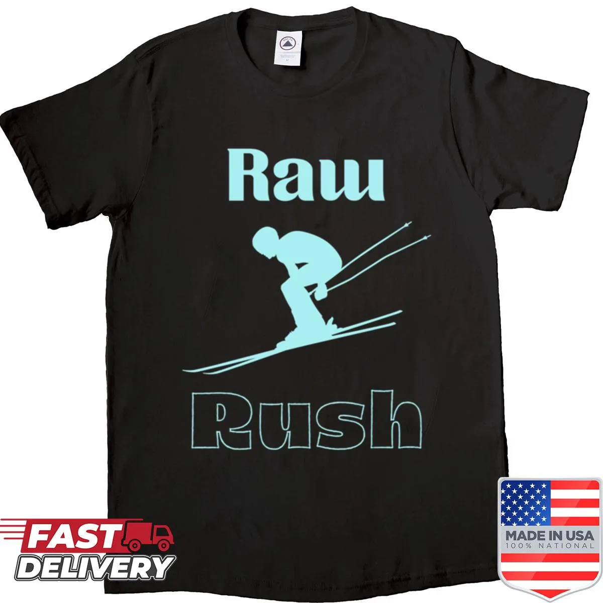 Skiing shirt with dynamic graphic design