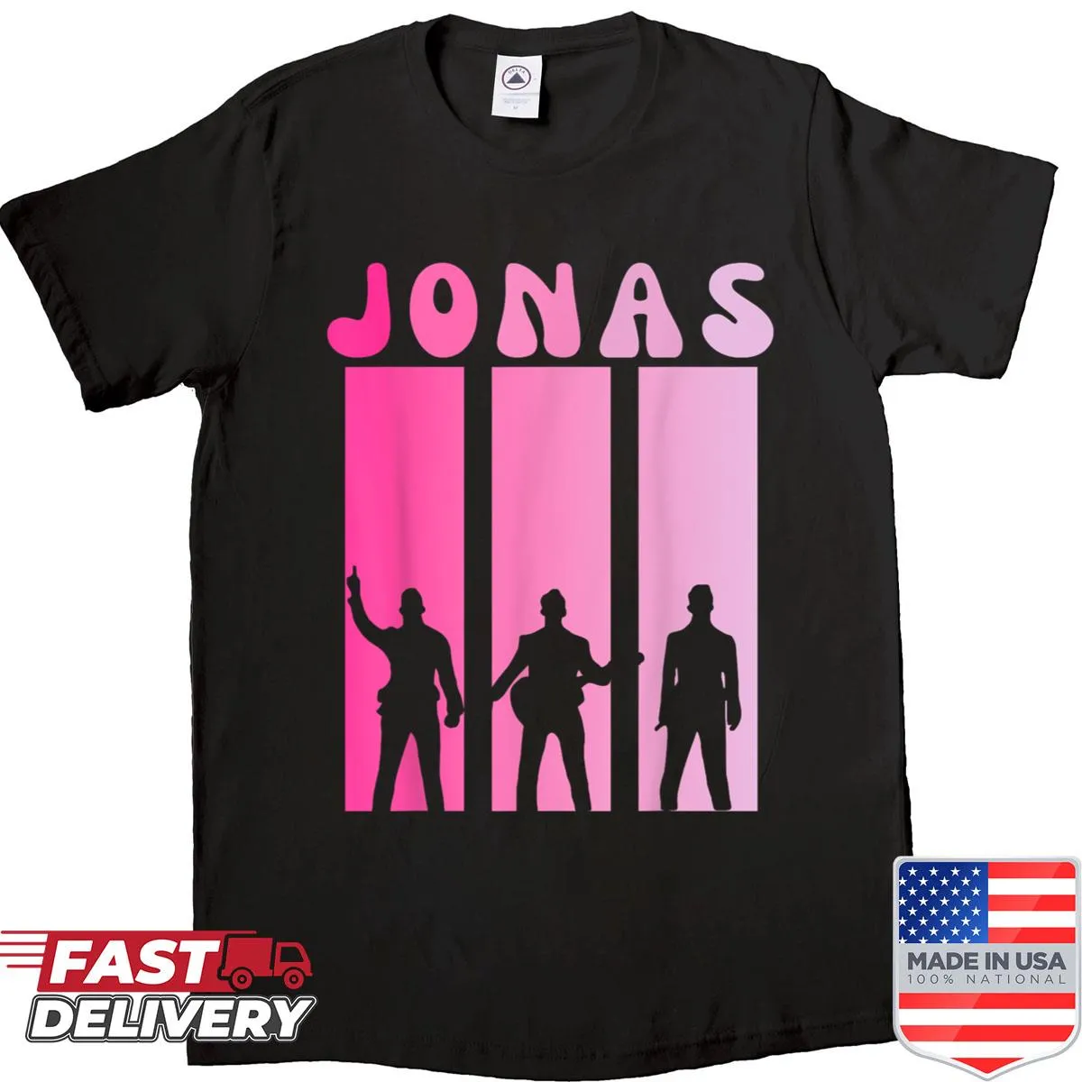 Retro 'I Love Jonas' 80s vintage graphic T-shirt.
