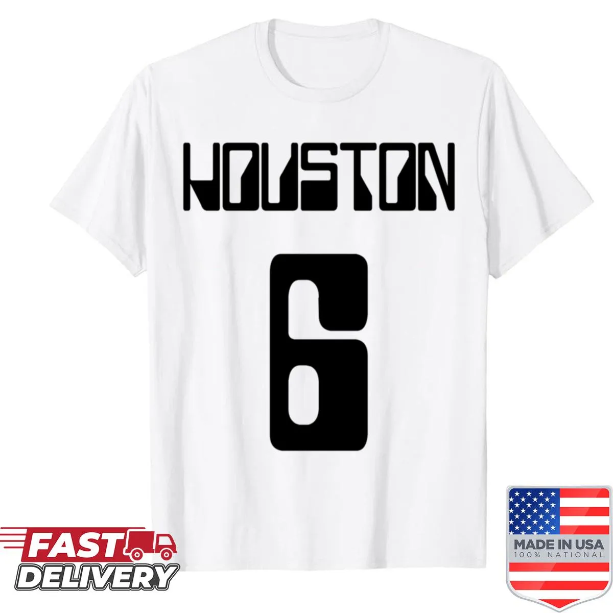 Vintage-style T-shirt featuring Rollerball Houston No 6 design