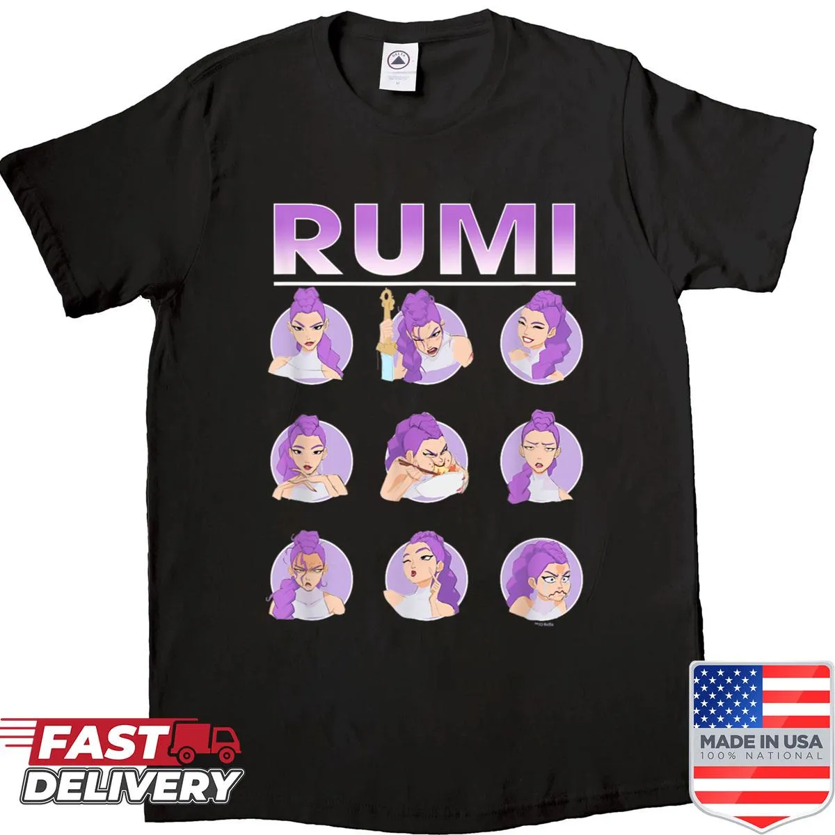 Shirt featuring hand-lettered Rumi quotes and expressions