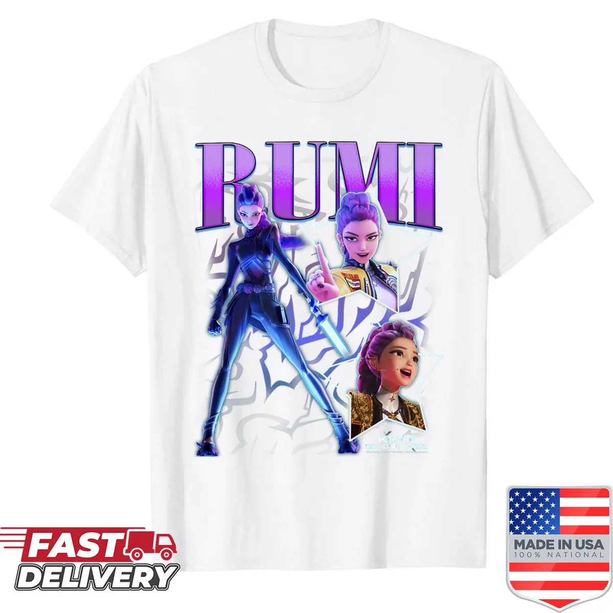 Retro neon design shirt inspired by Rumi's poetry