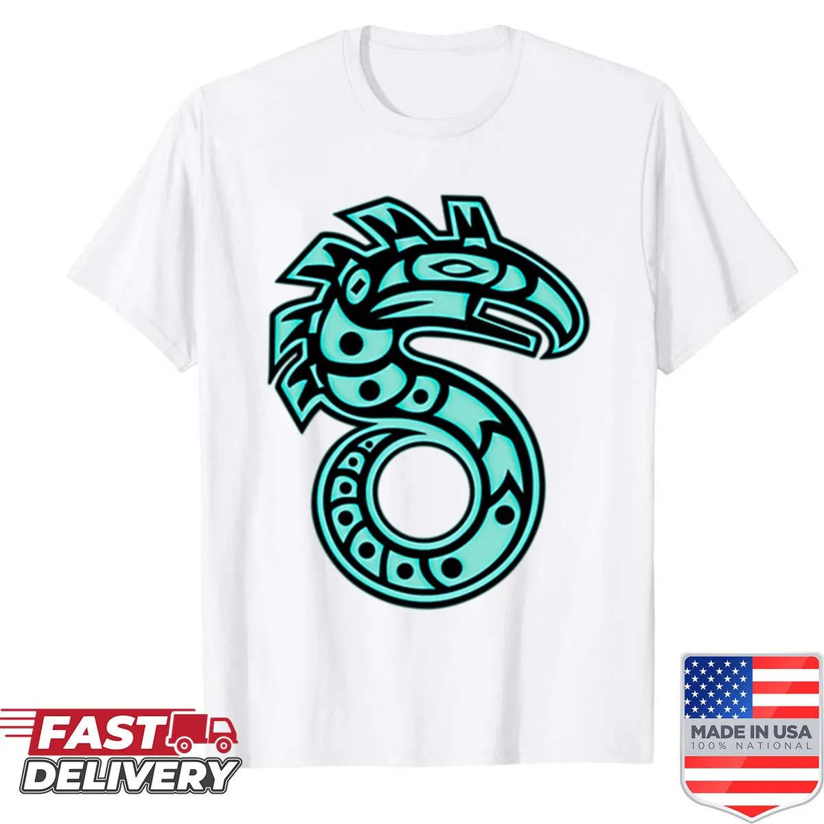 Minimalist neon design S graphic T-shirt