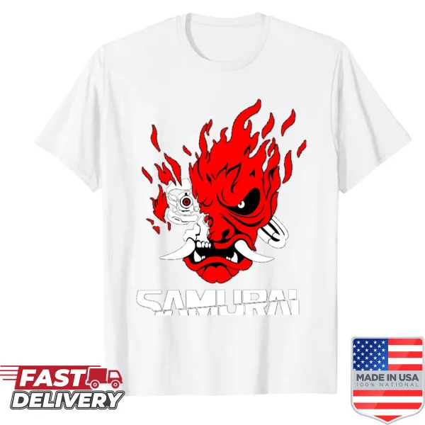 Bold samurai logo design T-shirt