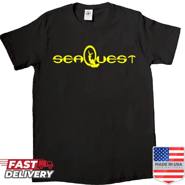 T-shirt featuring the Seaquest logo in a clean design.
