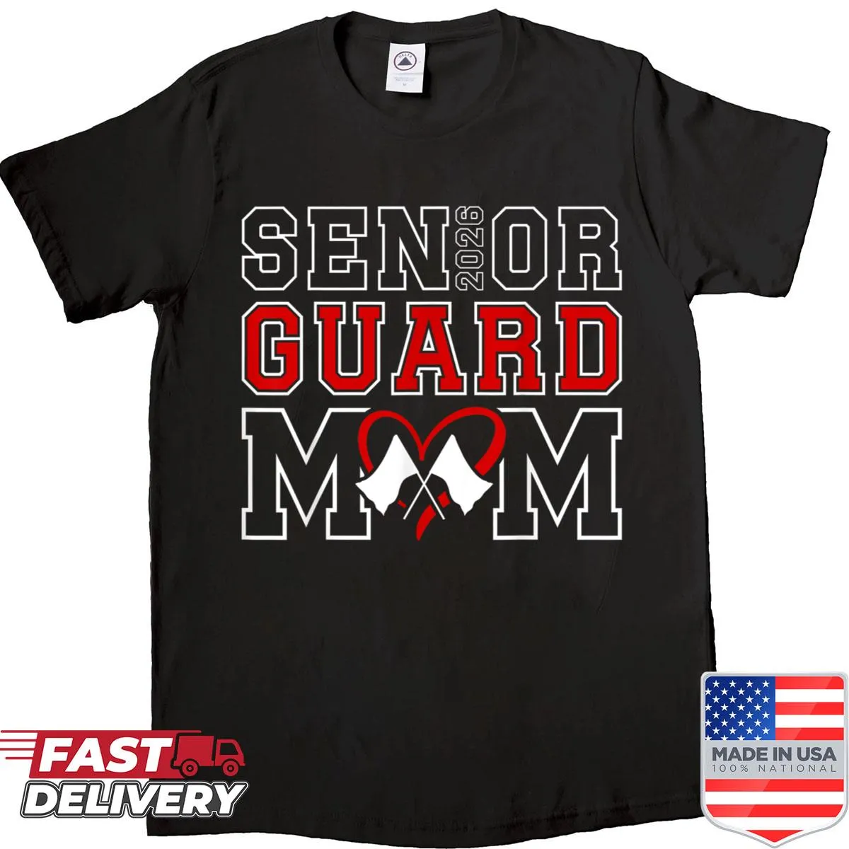 Shirt for mothers of senior color guard students featuring 2026