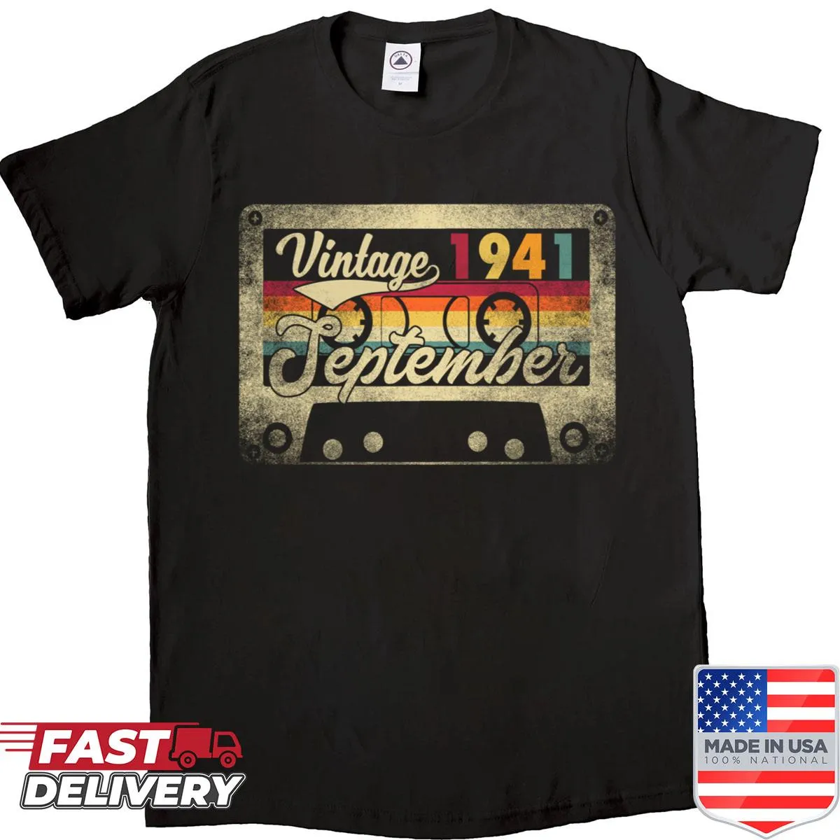Vintage 1941 birthday shirt celebrating 84 years
