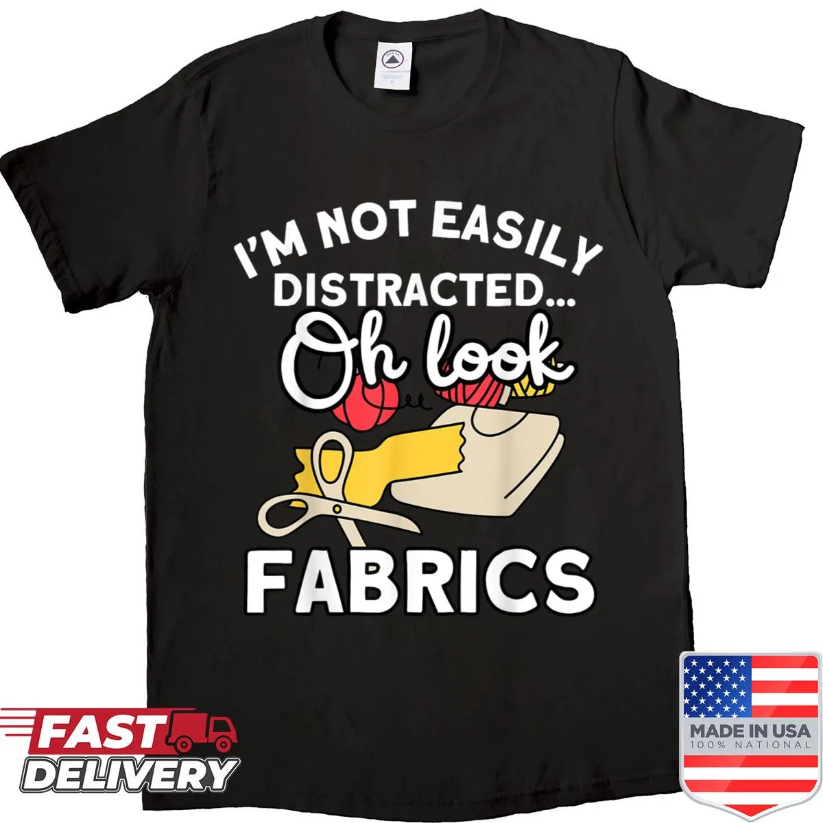 Sewing and quilting themed shirt for crafting enthusiasts.
