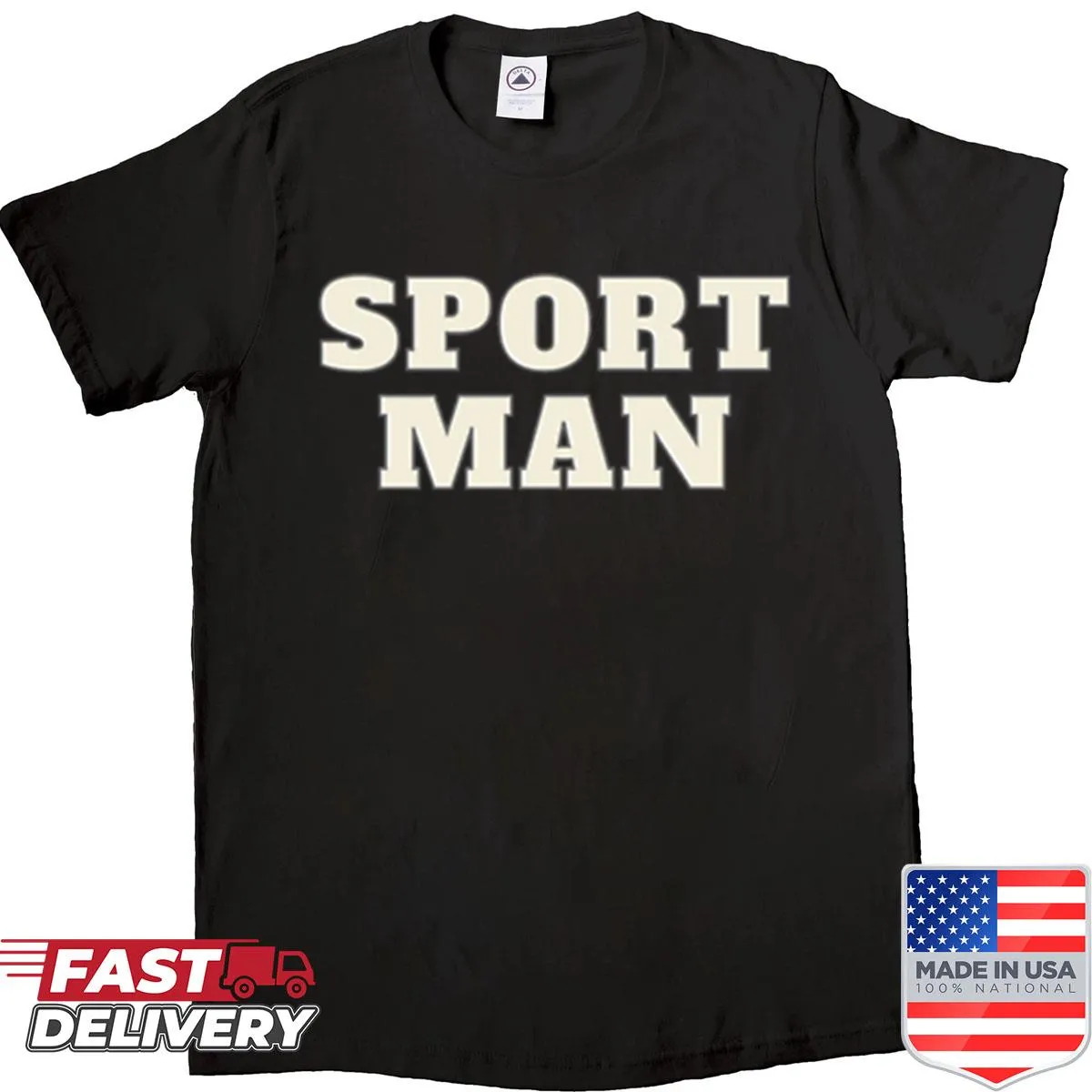 Typography Sport Lover shirt with bold text design
