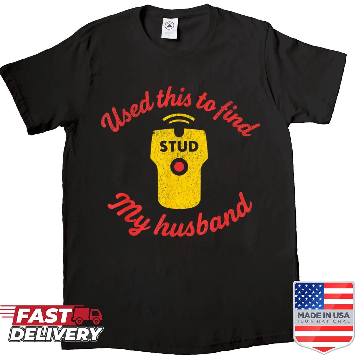 Funny retro 'Stud Finder' graphic shirt for women