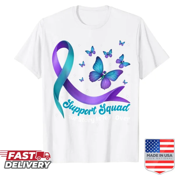 Supportive typography shirt for suicide prevention awareness