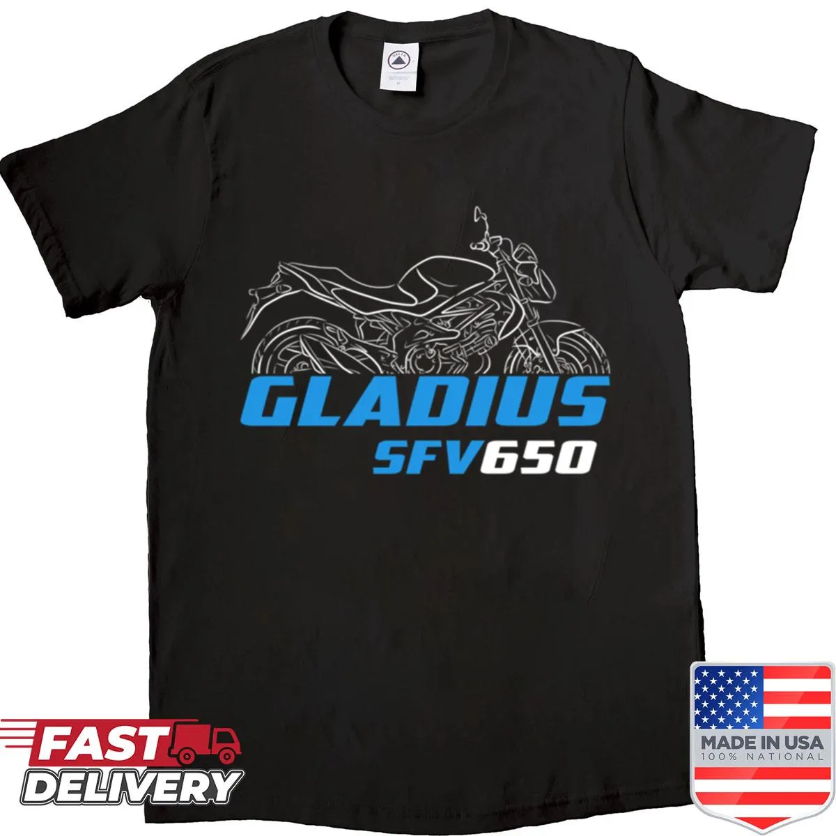 Suzuki SFV650 Gladius motorcycle graphic t-shirt