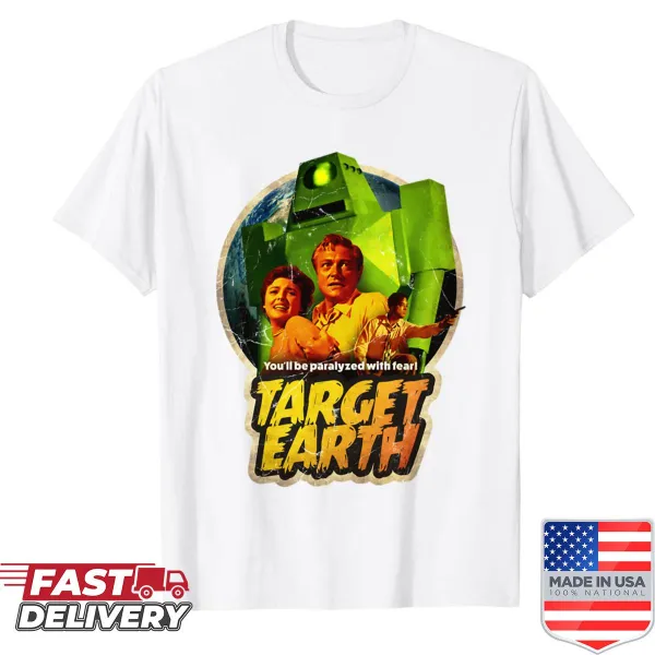Vintage shirt featuring the Target Earth 1954 graphic
