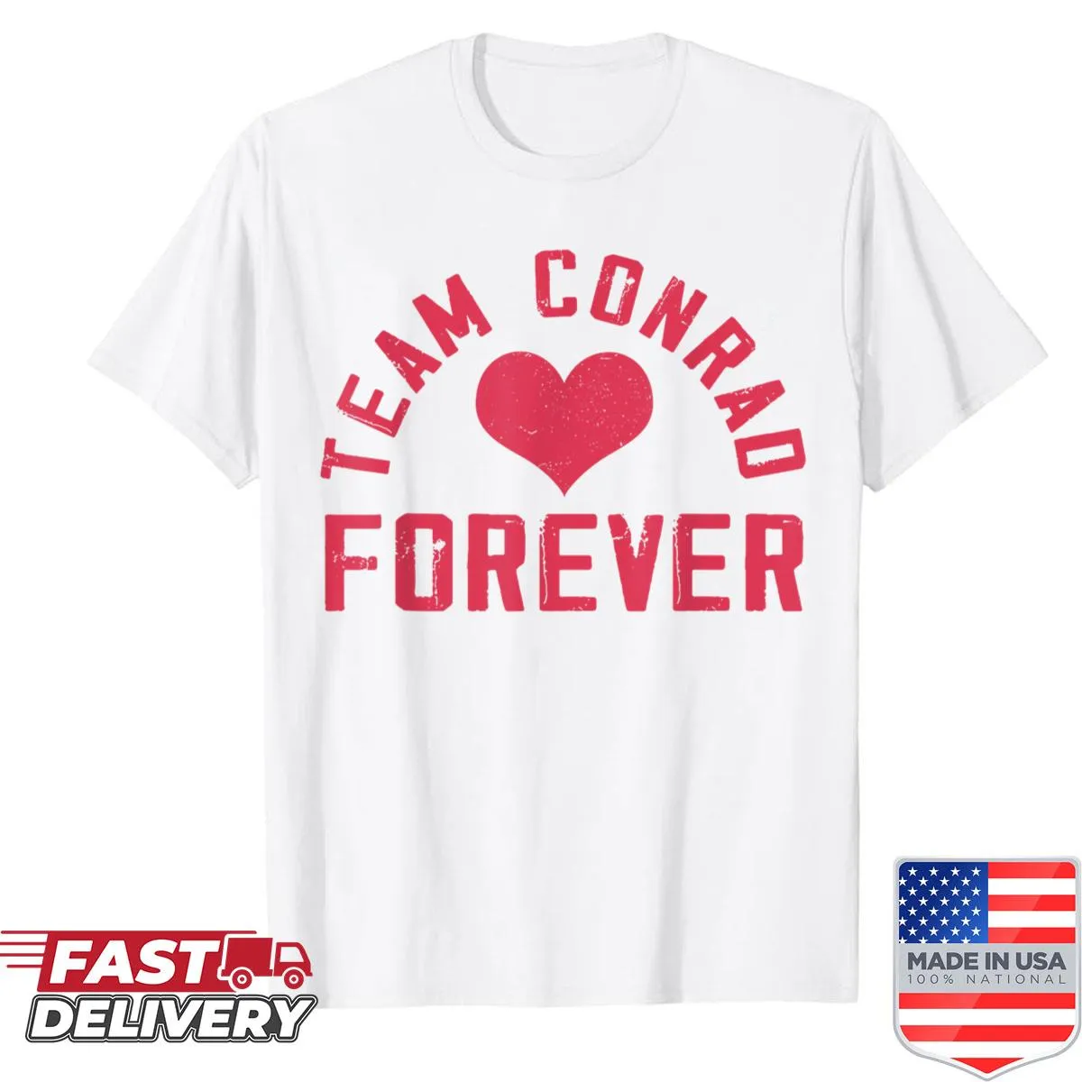 Vintage style Team Conrad shirt with retro graphics