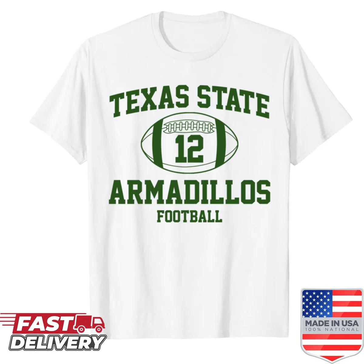 Playful Texas State Football shirt for students