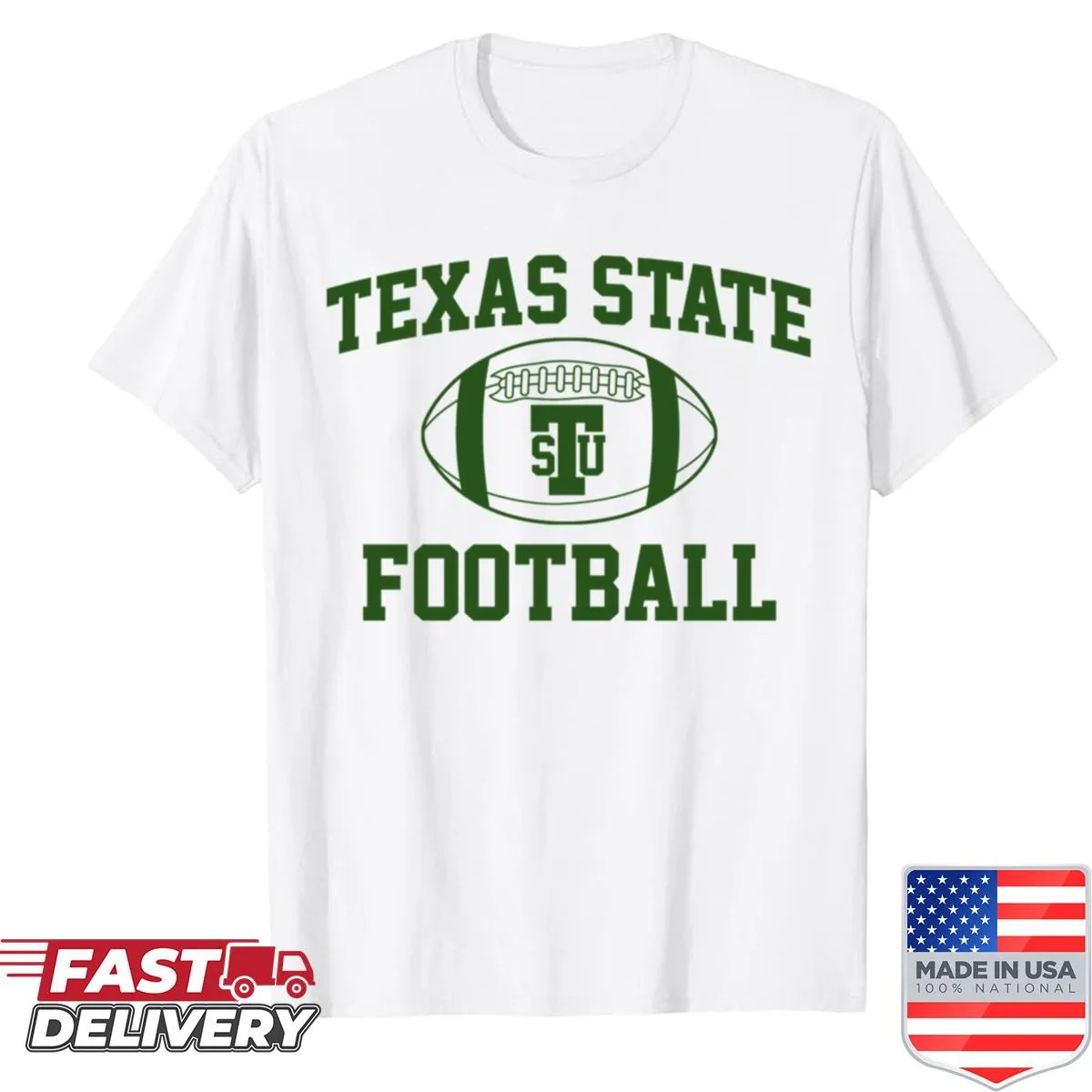 Texas State football shirt with team logo
