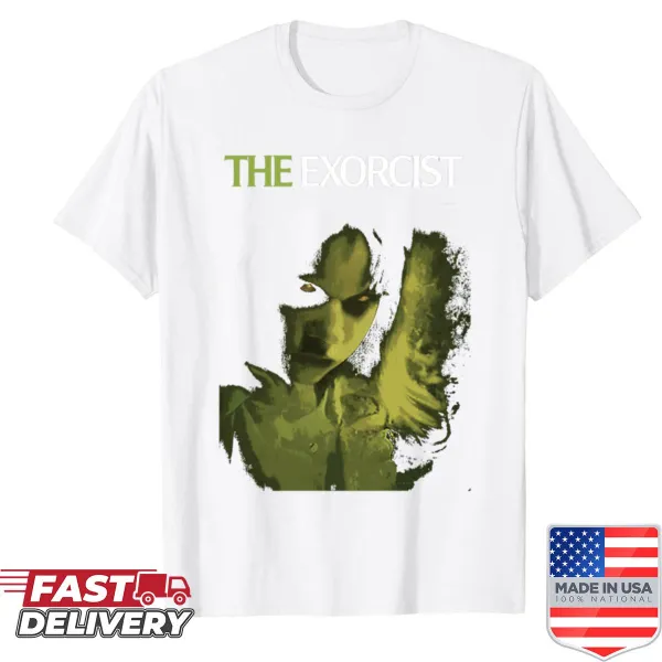 Horror-themed t-shirt inspired by The Exorcist film