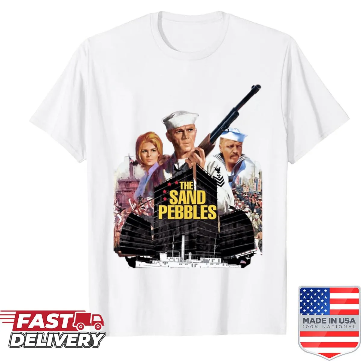 Minimalist typography shirt inspired by the film The Sand Pebbles