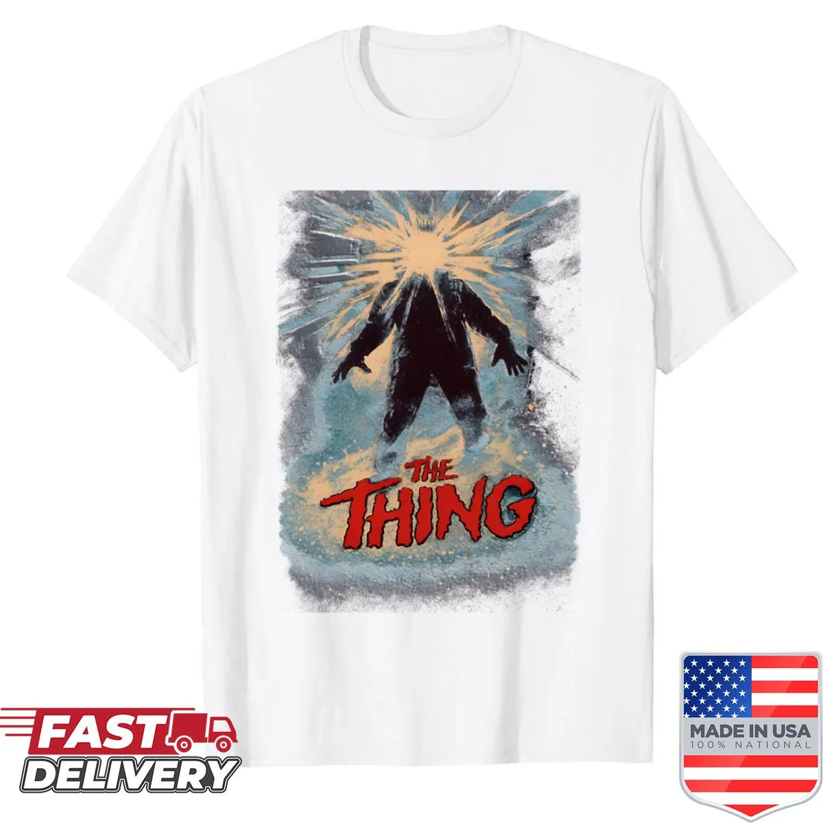 Iconic shirt design inspired by the horror classic 'The Thing'