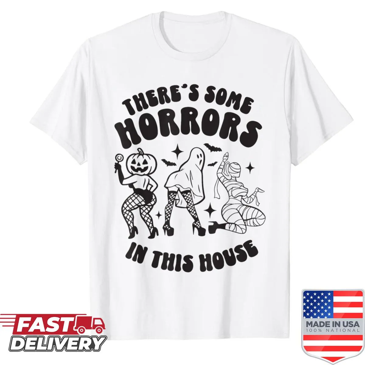 Funny Halloween shirt with whimsical horror design