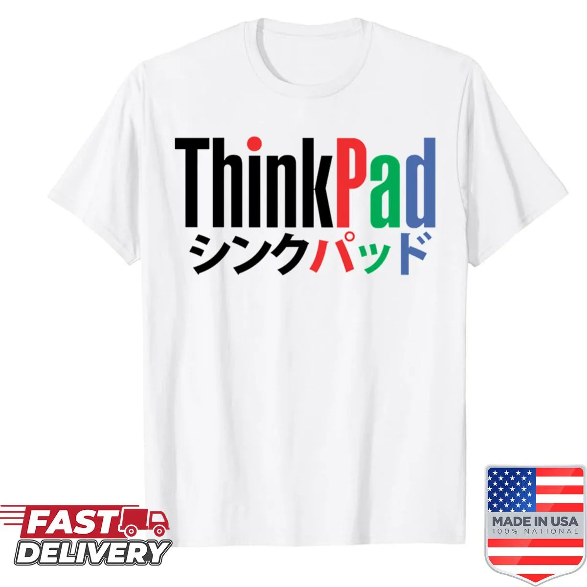 Bold Thinkpad laptop logo shirt with prominent design