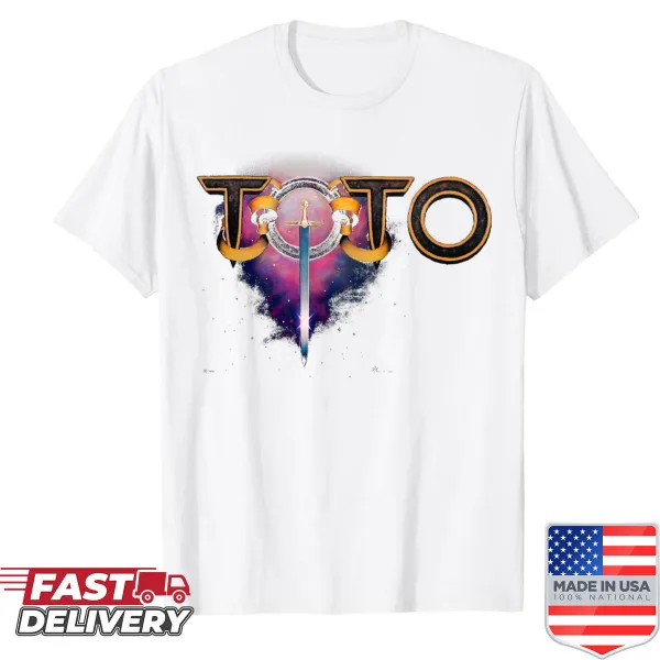 T-shirt honoring Toto's track 'Toto's Sword' with track list graphic