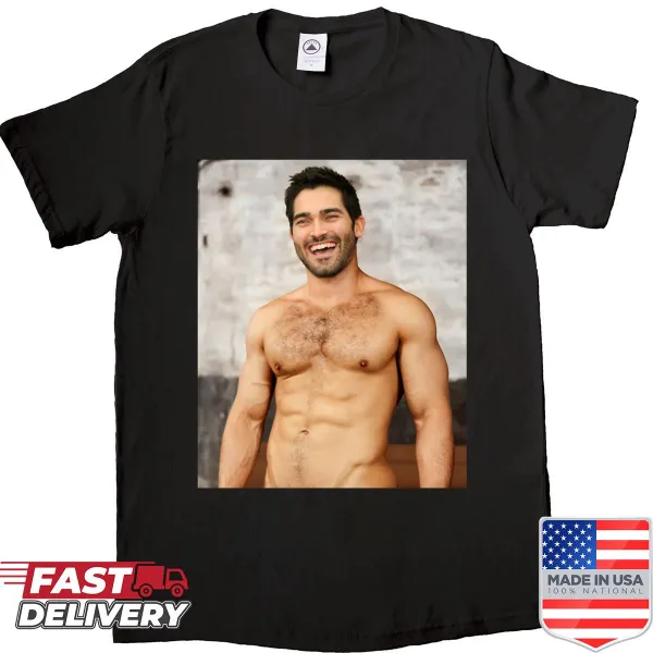 Humorous t-shirt featuring a graphic celebrating Tyler Hoechlin.