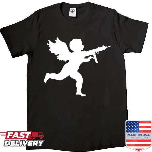 Playful shirt featuring Vanilla Ice Cupid logo graphic.