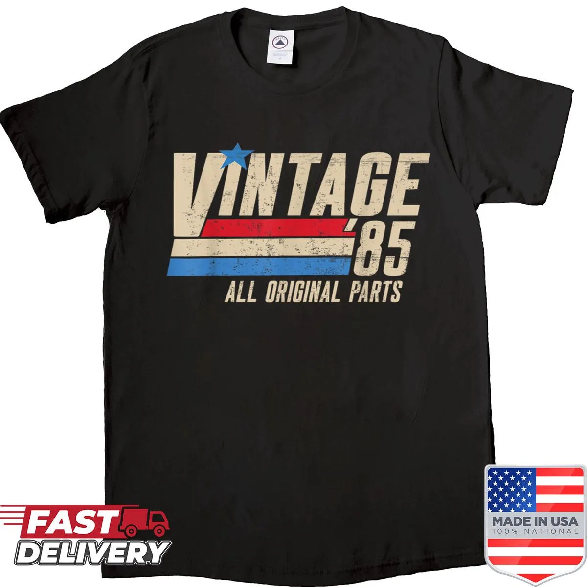 Vintage design celebrating 40th birthday for 1985 born men.