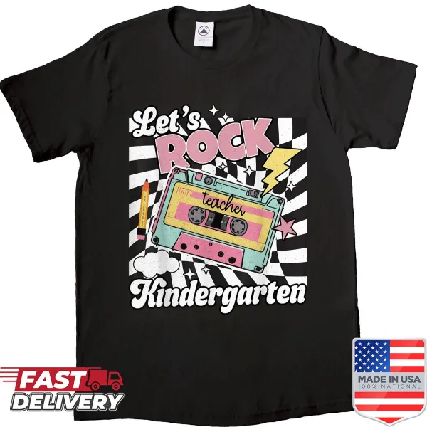 Vintage cassette tape design for kindergarten teachers on a shirt