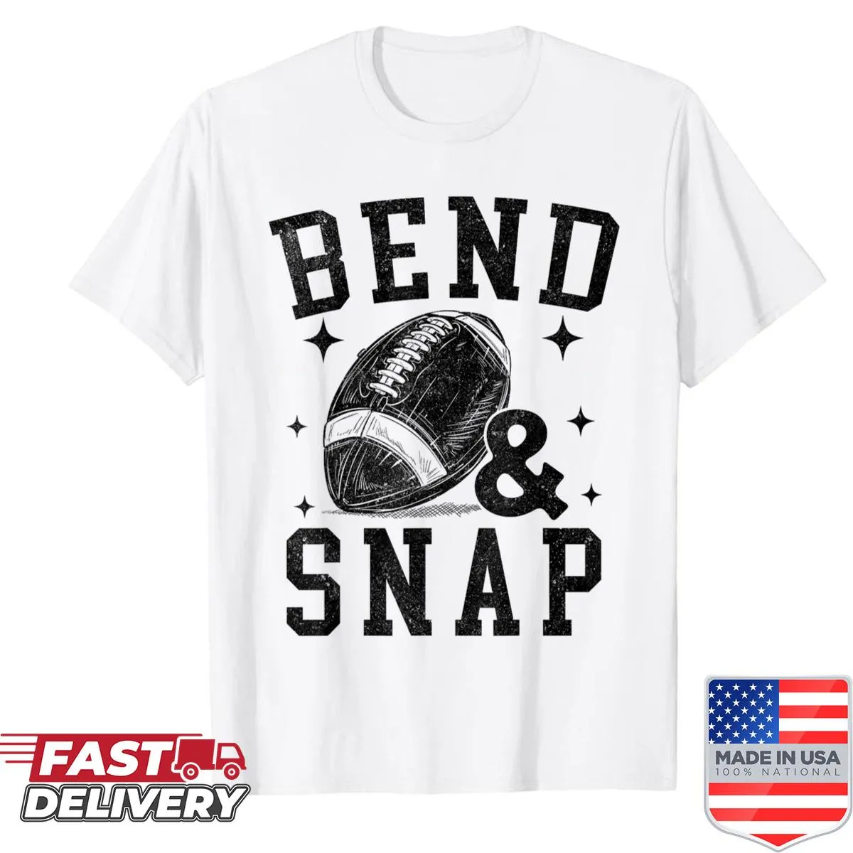 Funny football game day shirt with touchdown illustration