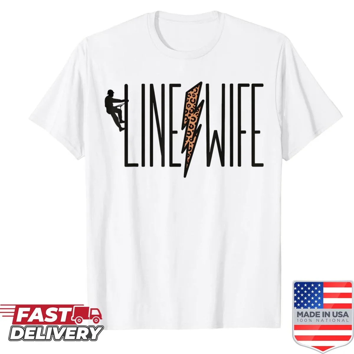 Vintage shirt celebrating lineman families with heartfelt typography