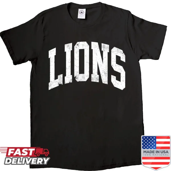 Vintage lion shirt featuring a playful design for families