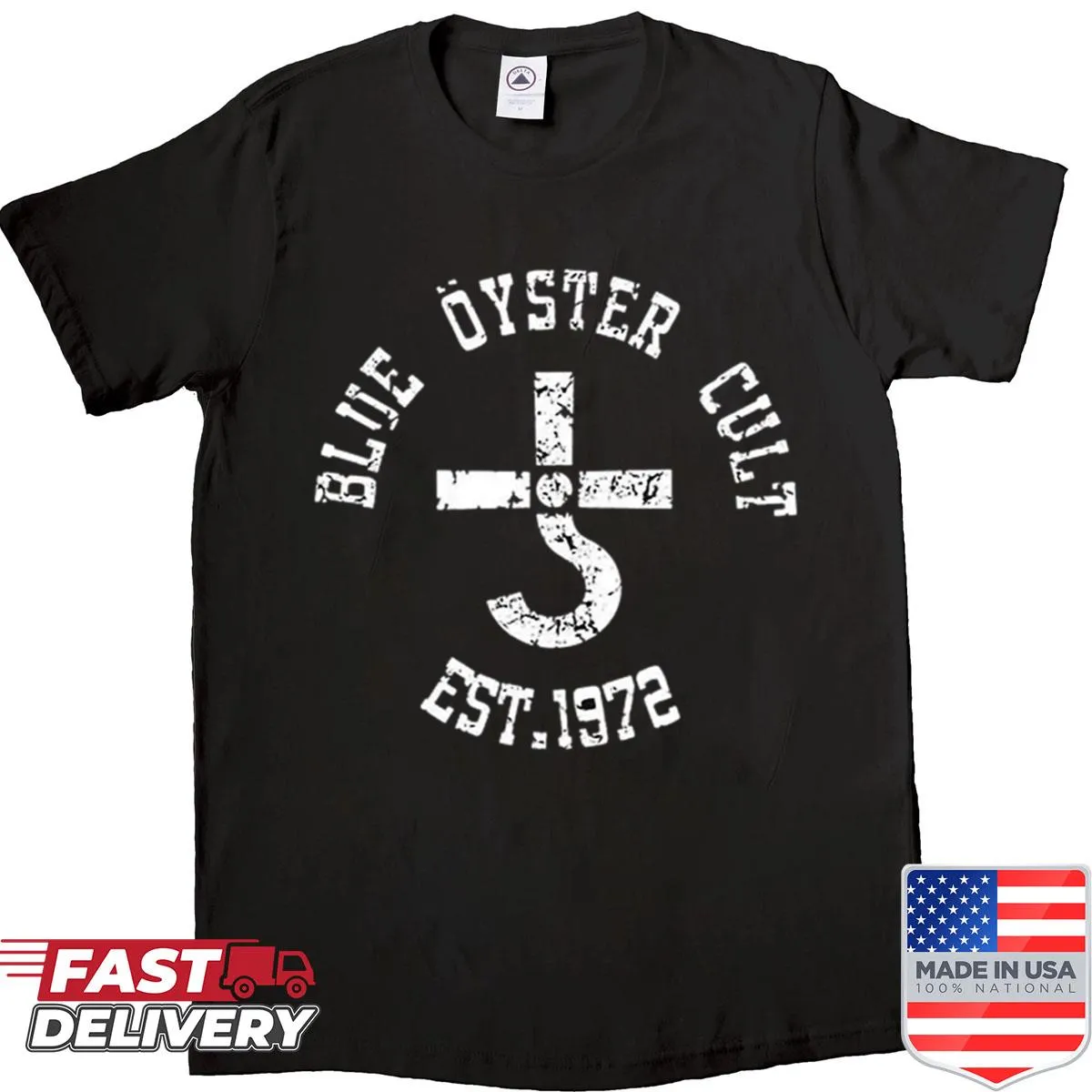 Classic vintage logo design on a casual shirt.