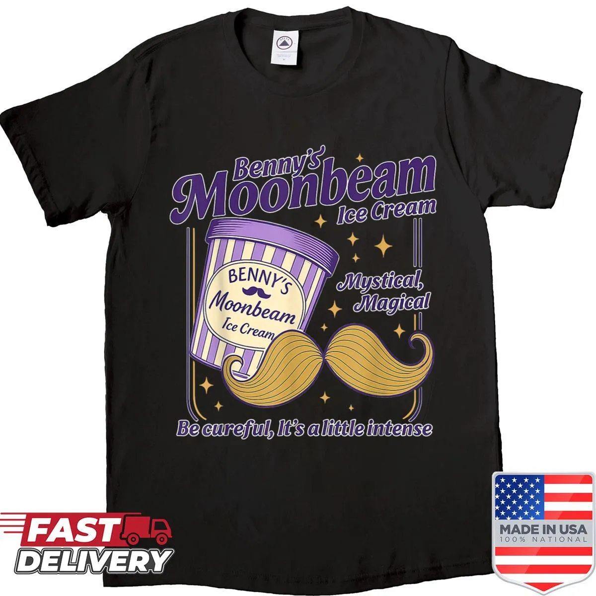 Retro ice cream truck t-shirt featuring double scoop popsicles