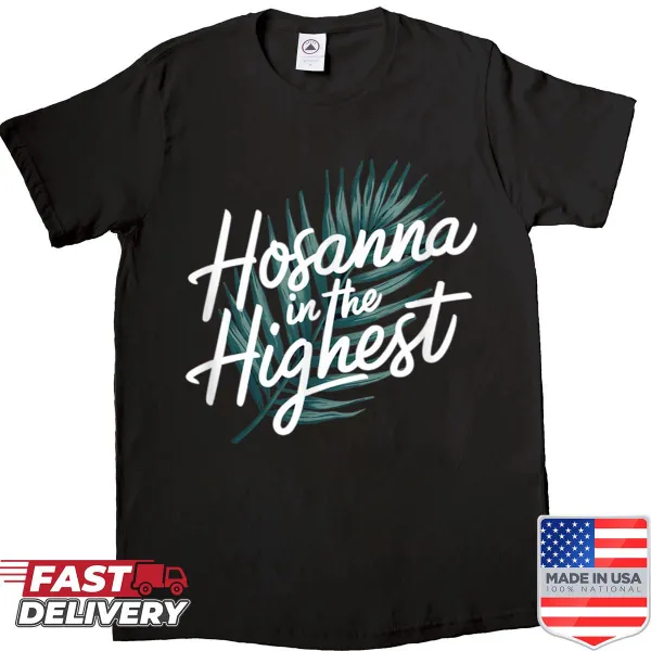 Vintage Easter shirt featuring 'Hosanna In The Highest' text