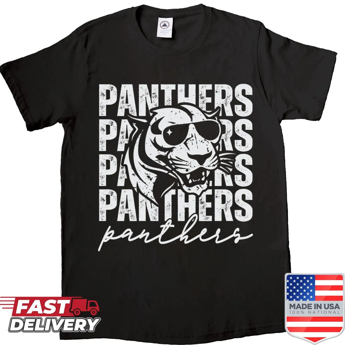 Vintage Panther mascot shirt designed for sports fans