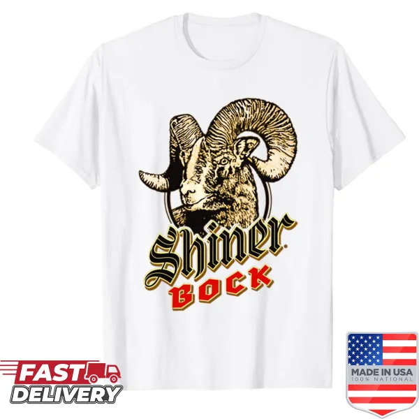 Vintage Shiner Bock beer logo T-shirt with retro design