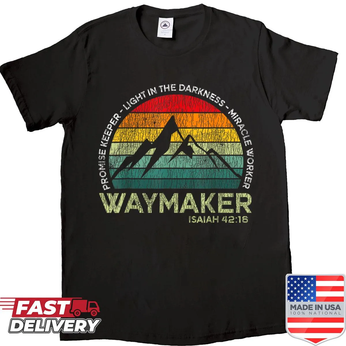 Vintage shirt with Christian messaging about faith and miracles