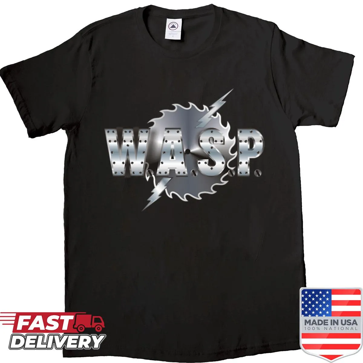 Shirt featuring a bold Wasp logo