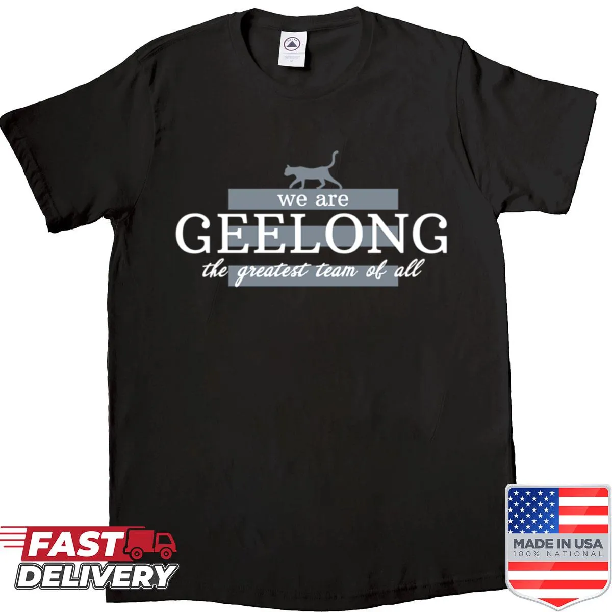 Sporty shirt with 'We Are Geelong' text